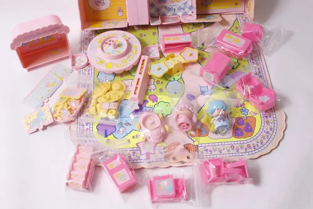 1976 Sanrio Little Twin Stars Garden Party Playset Vintage ~ 260702-WH 1127